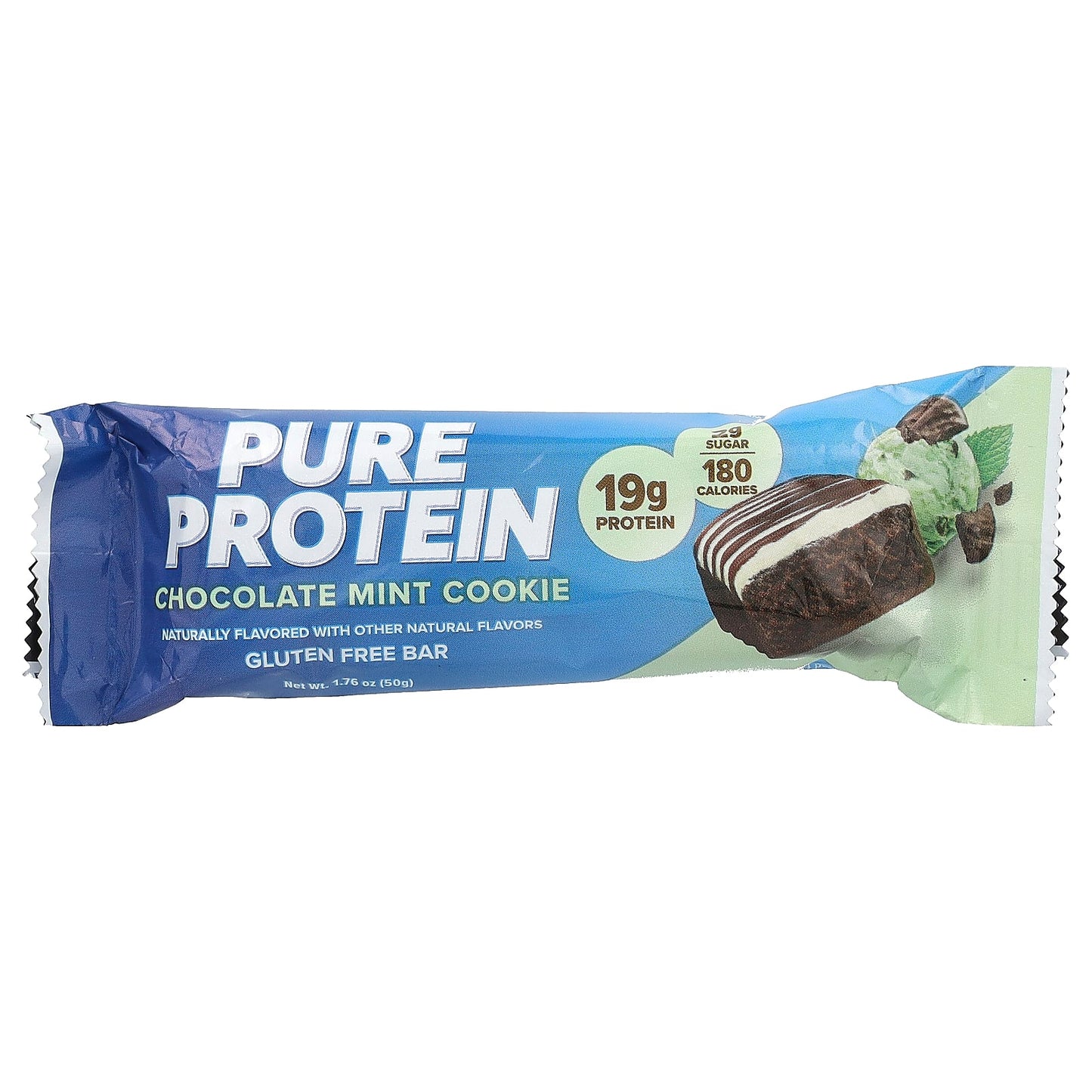 Pure Protein, Gluten Free Bar, Chocolate Mint Cookie , 12 Bars, 1.76 oz (50 g) Each