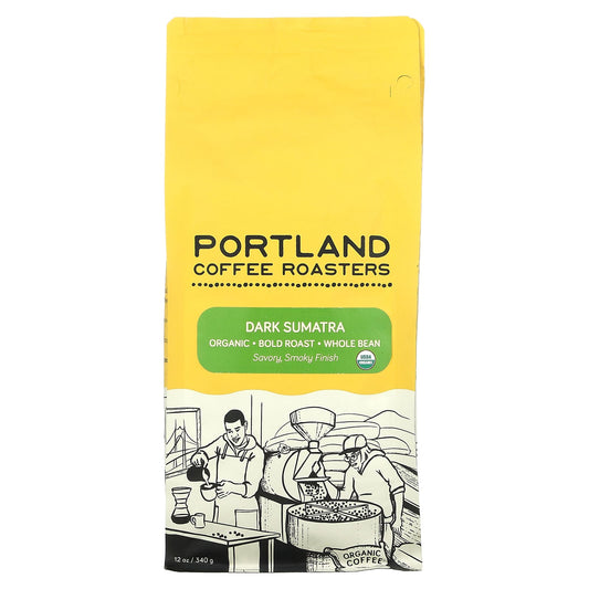 Portland Coffee Roasters-Organic Coffee-Whole Bean-Bold Roast-Dark Sumatra-12 oz (340 g)