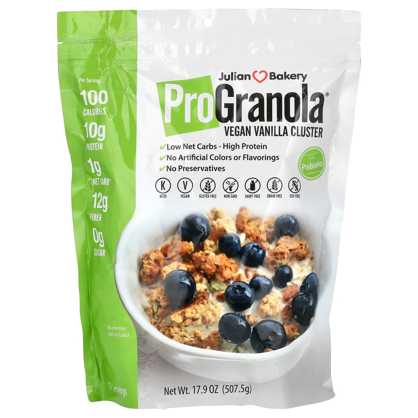 Julian Bakery-Pro Granola-Vegan Vanilla Cluster-17.9 oz (507.5 g)