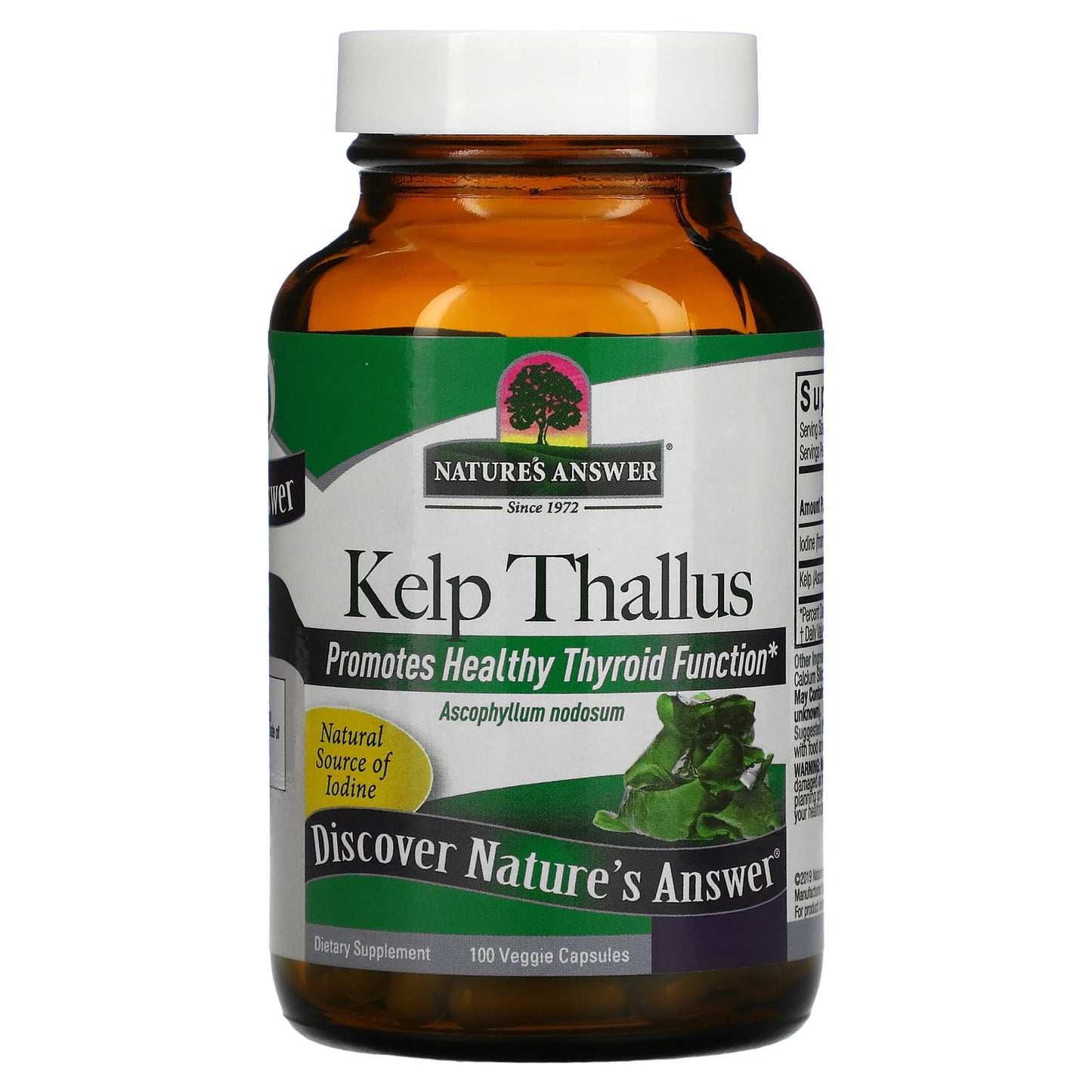 Nature's Answer, Kelp Thallus, 100 Veggie Capsules