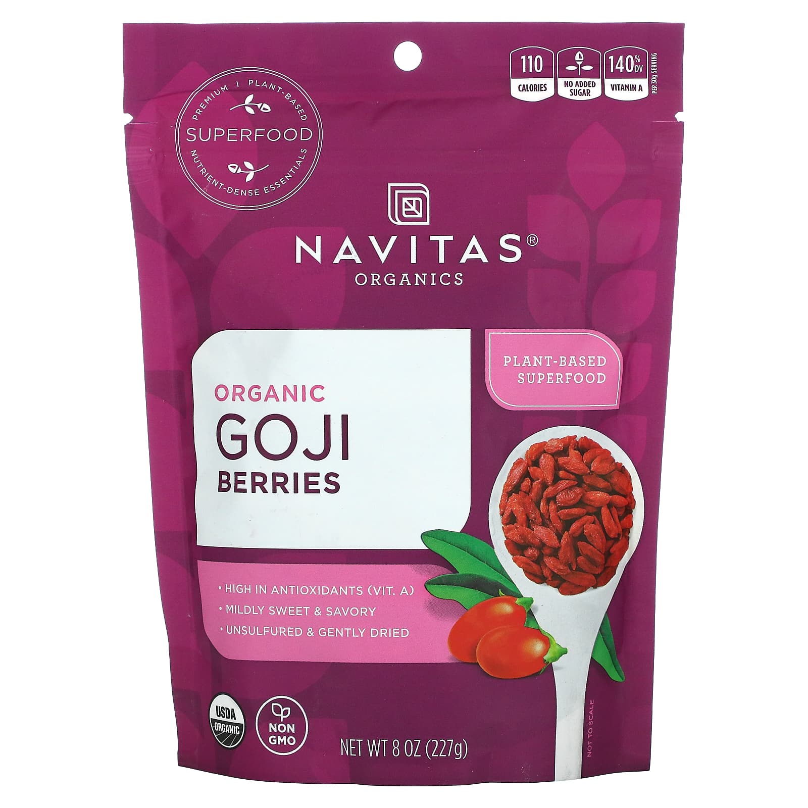 Navitas Organics-Organic Goji Berries-8 oz (227g)