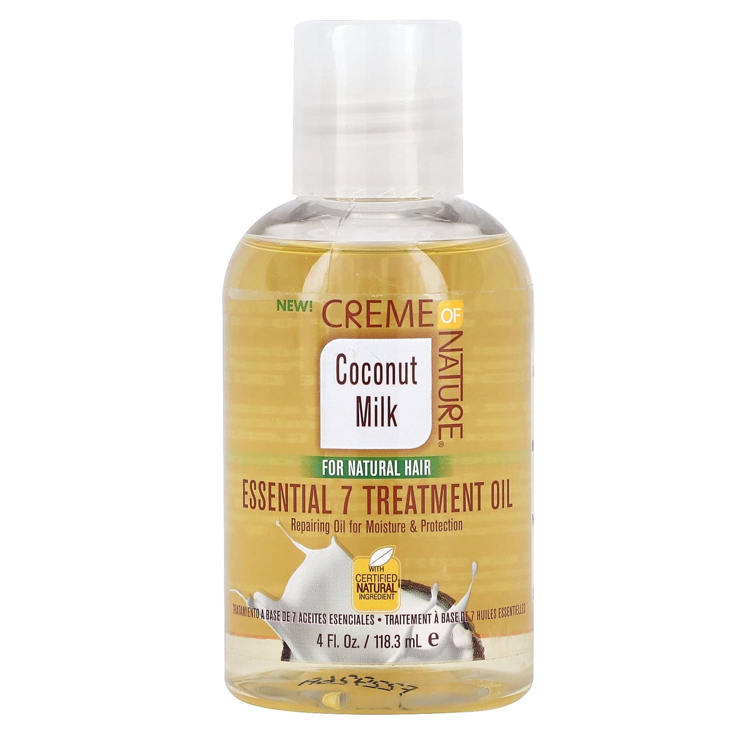 Creme Of Nature-Essential 7 Treatment Oil-Coconut Milk-4 fl oz (118.3 ml)