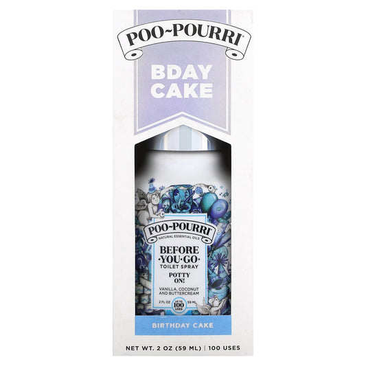 Poo-Pourri-Before-You-Go Toilet Spray-Birthday Cake-Vanilla-Coconut and Buttercream-2 fl oz (59 ml)