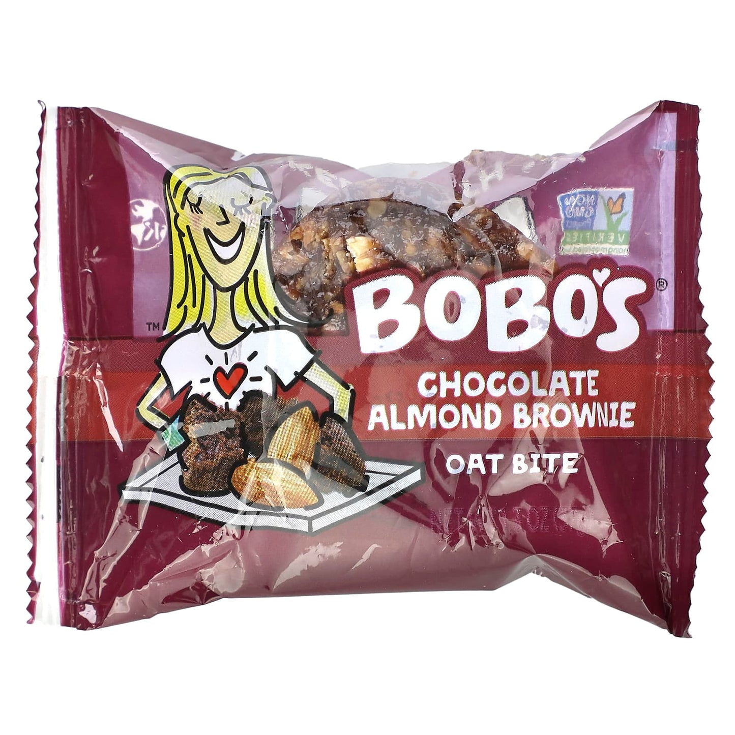 Bobo's Oat Bars, Chocolate Almond Brownie Oat Bites, 5 Bites 1.3 oz (37 g) Each