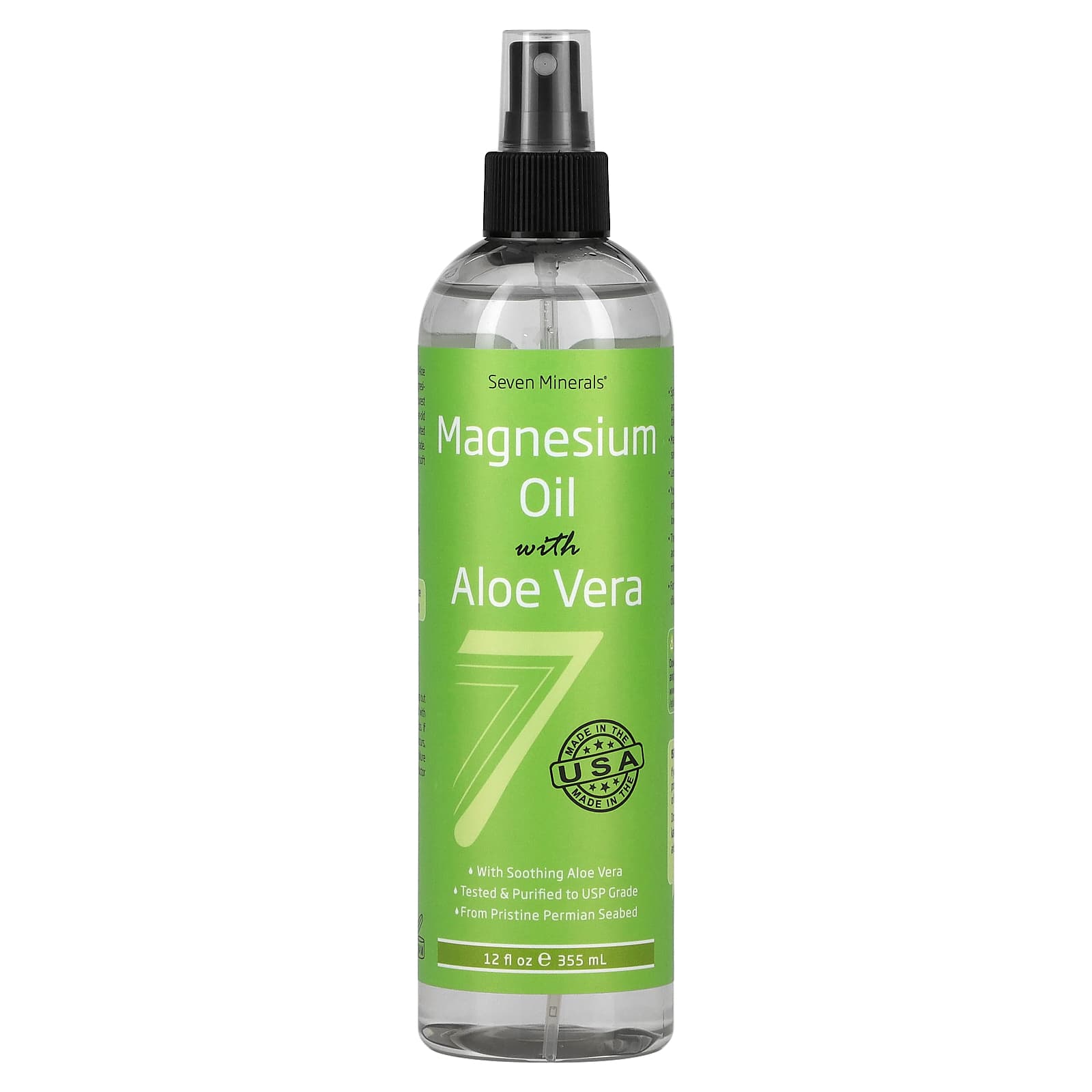 Seven Minerals-Magnesium Oil with Aloe Vera -12 fl oz (355 ml)