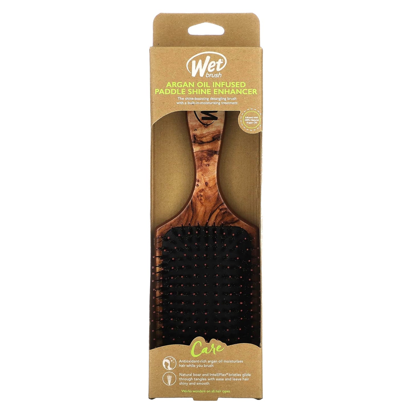 Wet Brush, Argan Oil Infused Paddle Shine Enhancer, 1 Brush