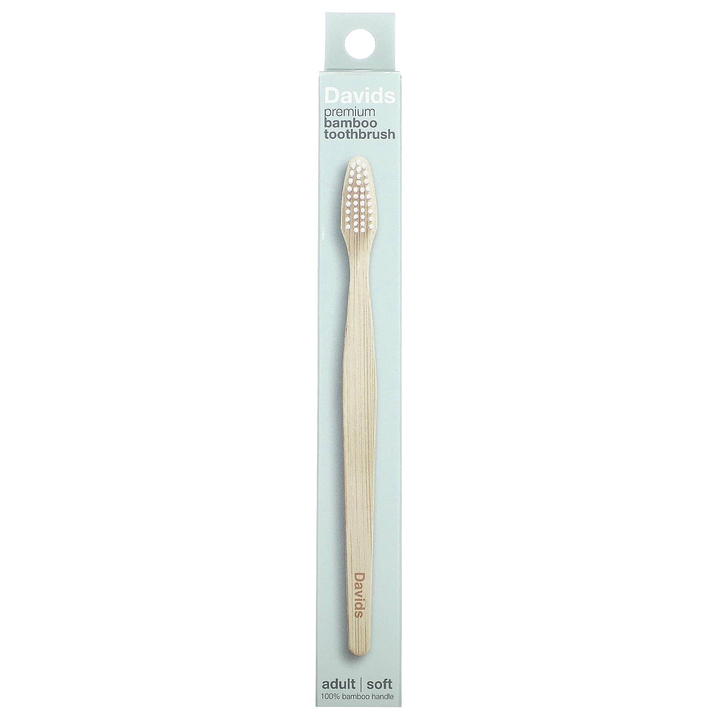 Davids Natural Toothpaste-Premium Bamboo Toothbrush- Soft-Adult-1 Toothbrush