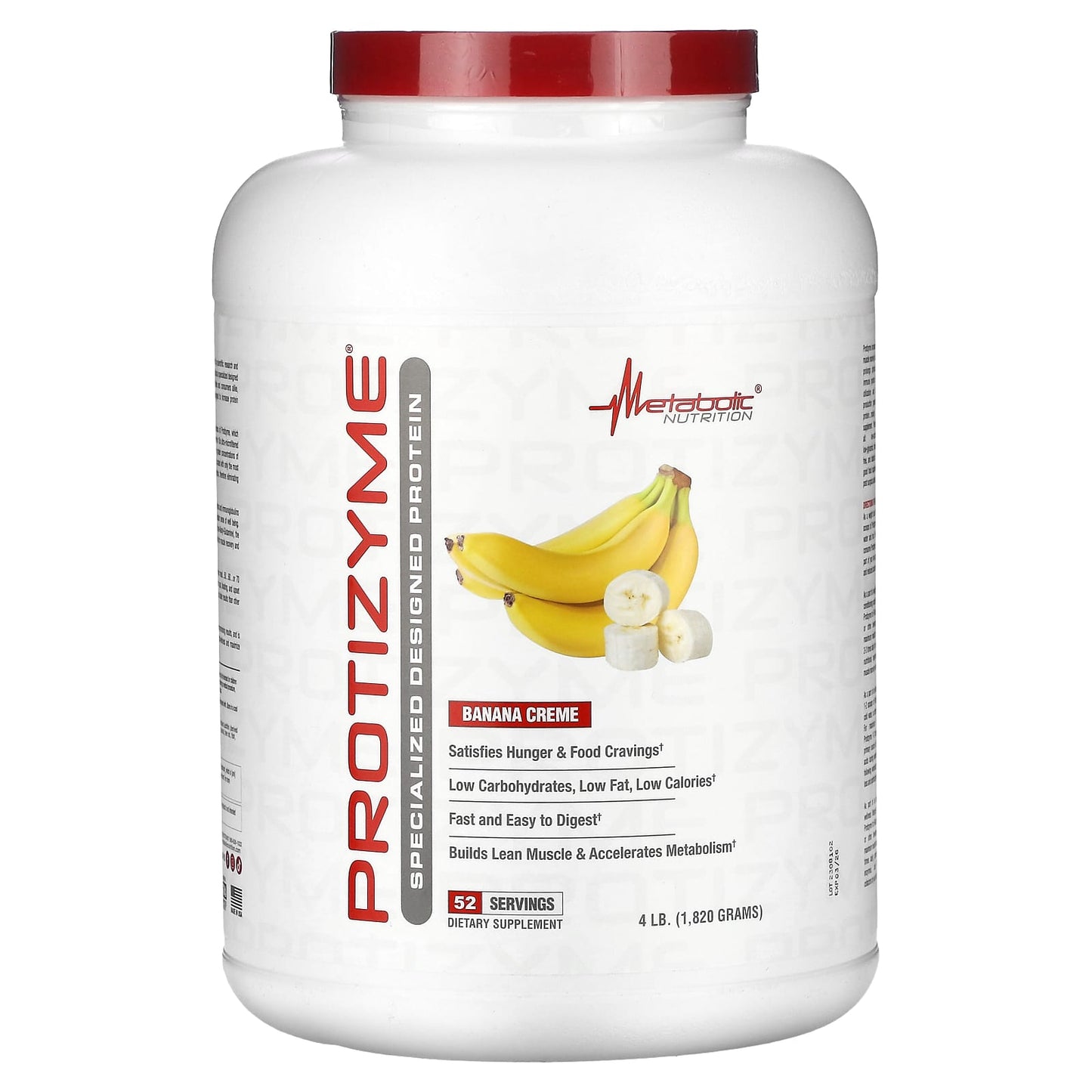 Metabolic Nutrition-Protizyme-Specialized Designed Protein-Banana Creme-4 lb (1,820 g)