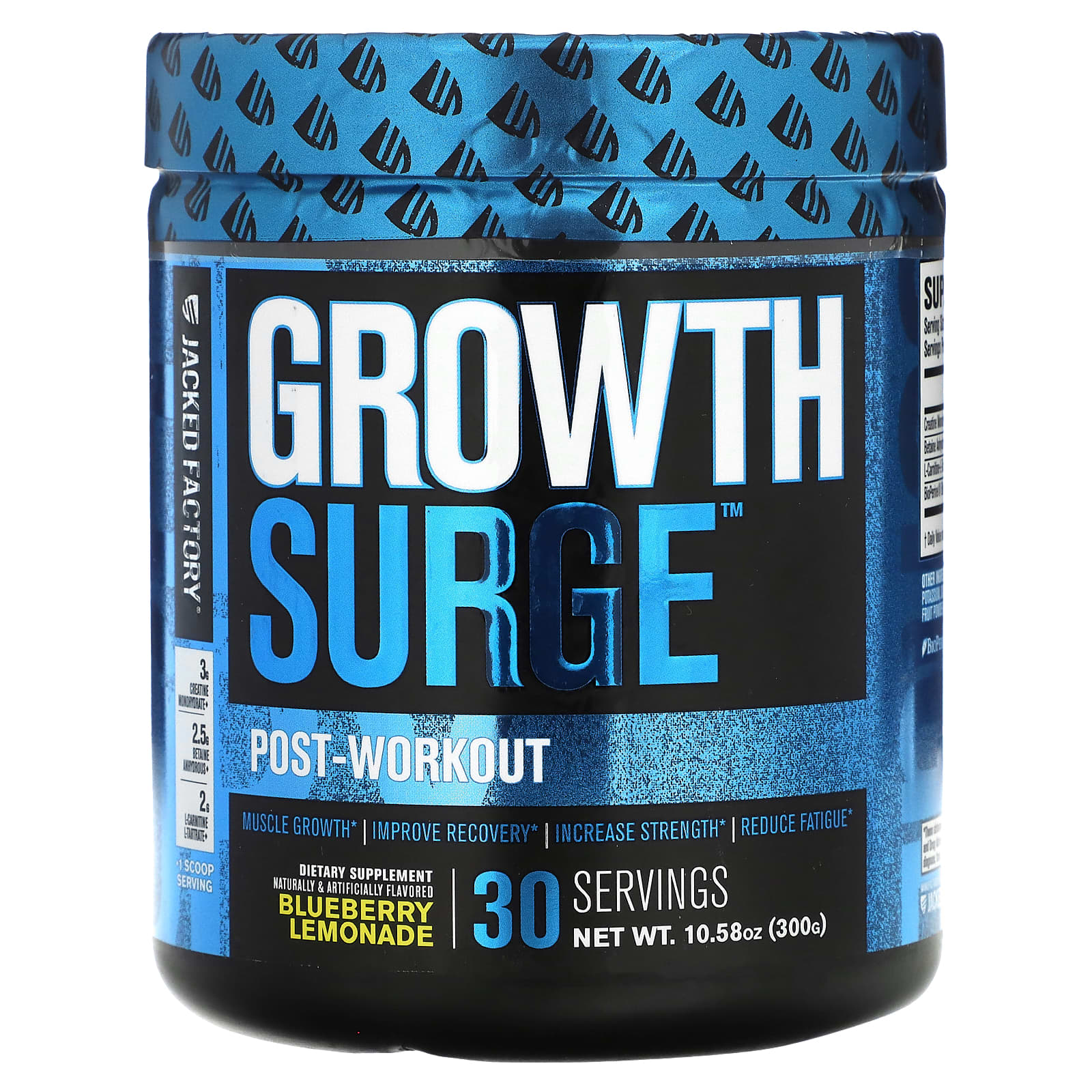 Jacked Factory-Growth Surge-Post-Workout-Blueberry Lemonade-10.58 oz (300 g)