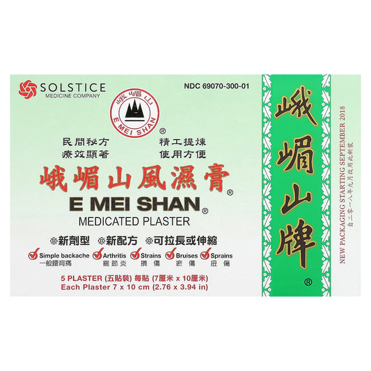 E Mei Shan Brand-Medicated Plaster -5 Plasters