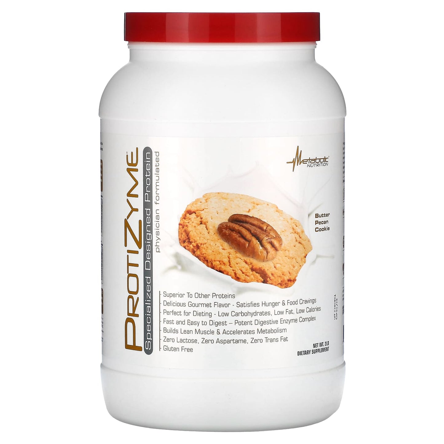 Metabolic Nutrition-Protizyme-Specialized Designed Protein-Butter Pecan Cookie-2 lb