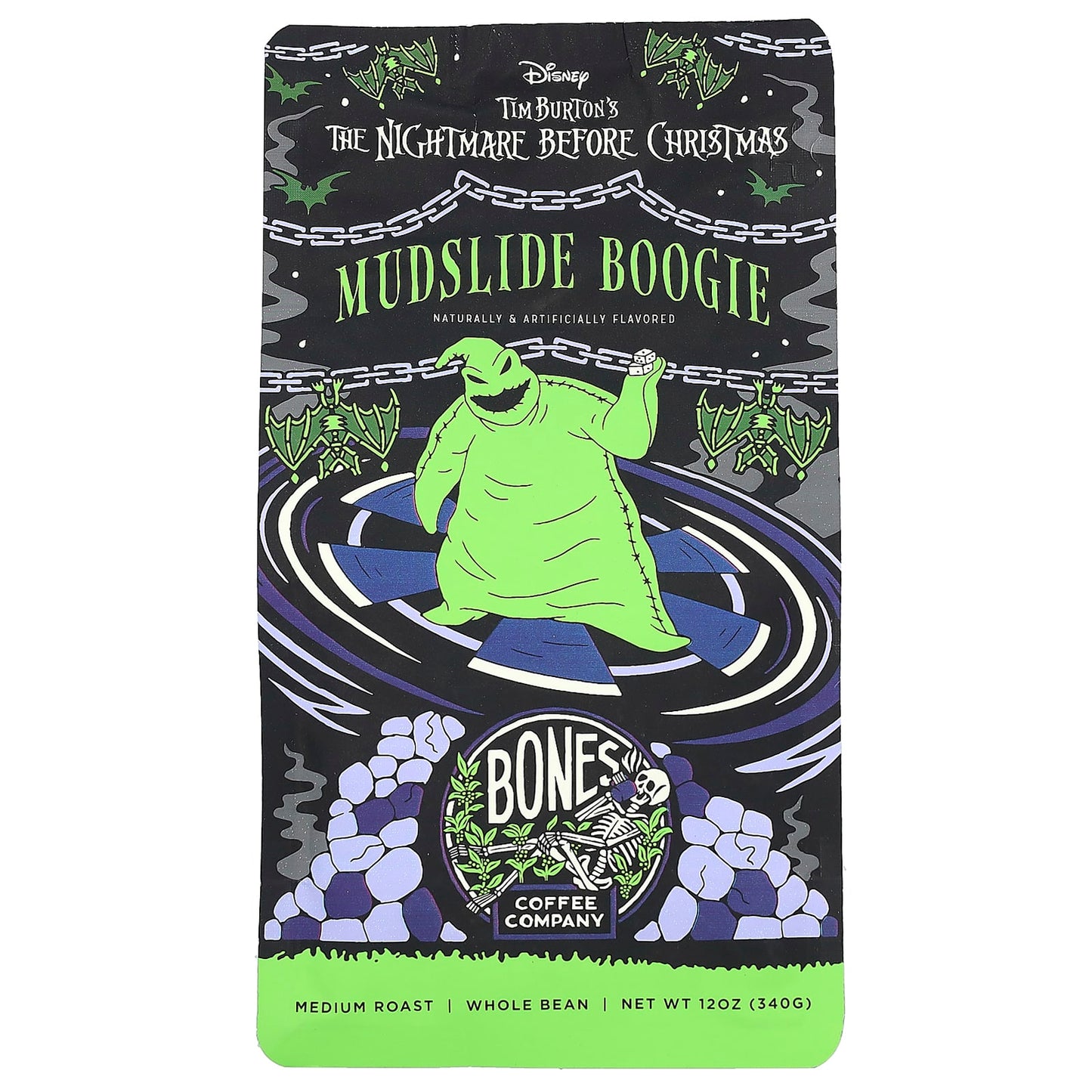 Bones Coffee Company-Mudslide Boogie-Whole Bean-Medium Roast-12 oz (340 g)