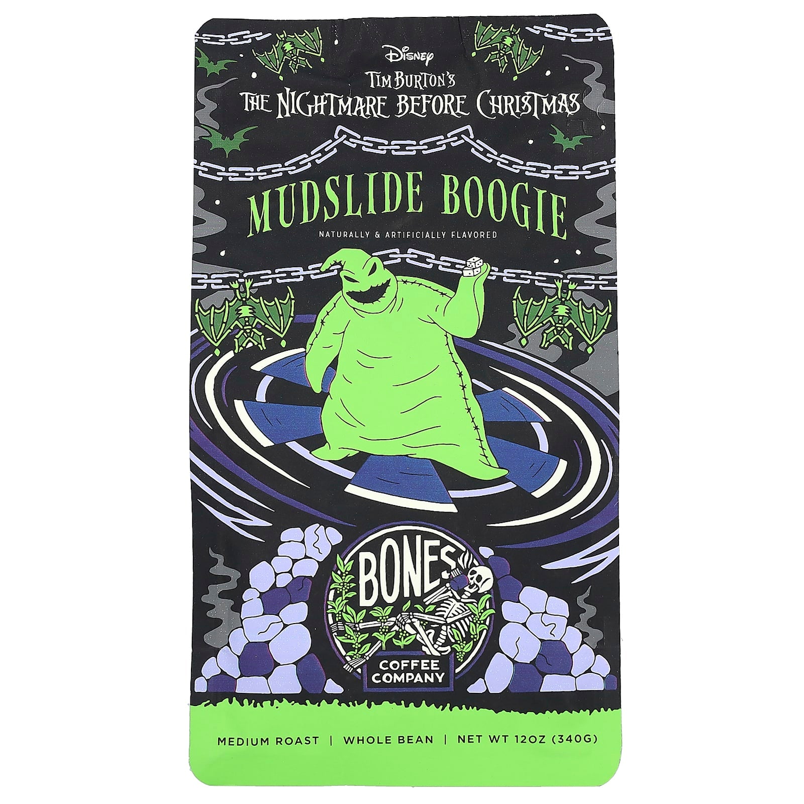 Bones Coffee Company-Mudslide Boogie-Whole Bean-Medium Roast-12 oz (340 g)