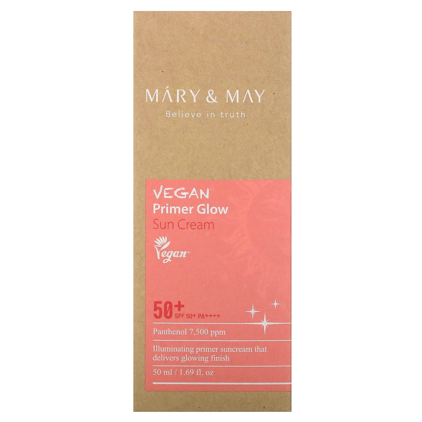 Mary & May, Vegan Primer Glow Sun Cream, SPF 50+ PA++++, 1.69 fl oz (50 ml)