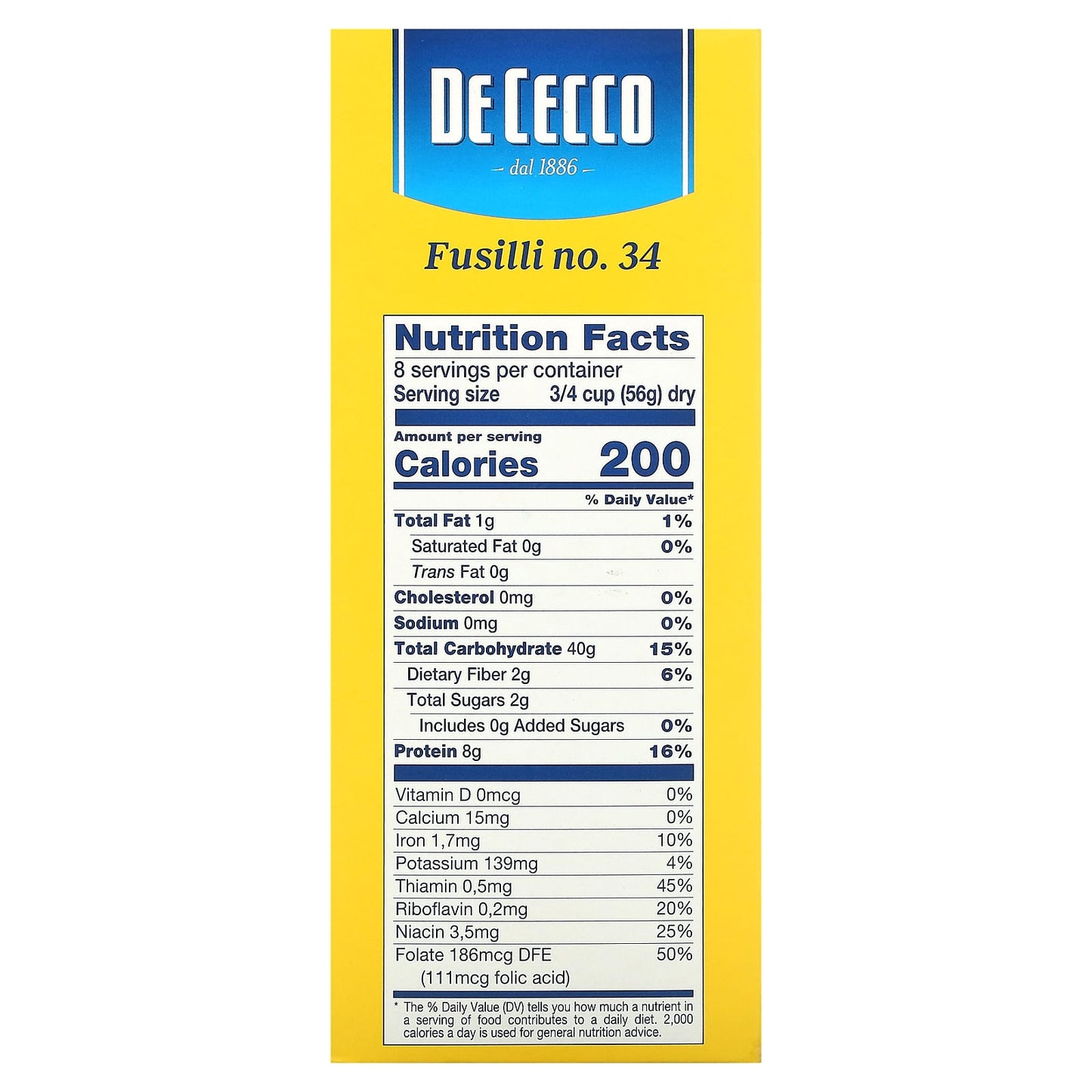 De Cecco, Fusilli No. 34, 1 lb (453 g)