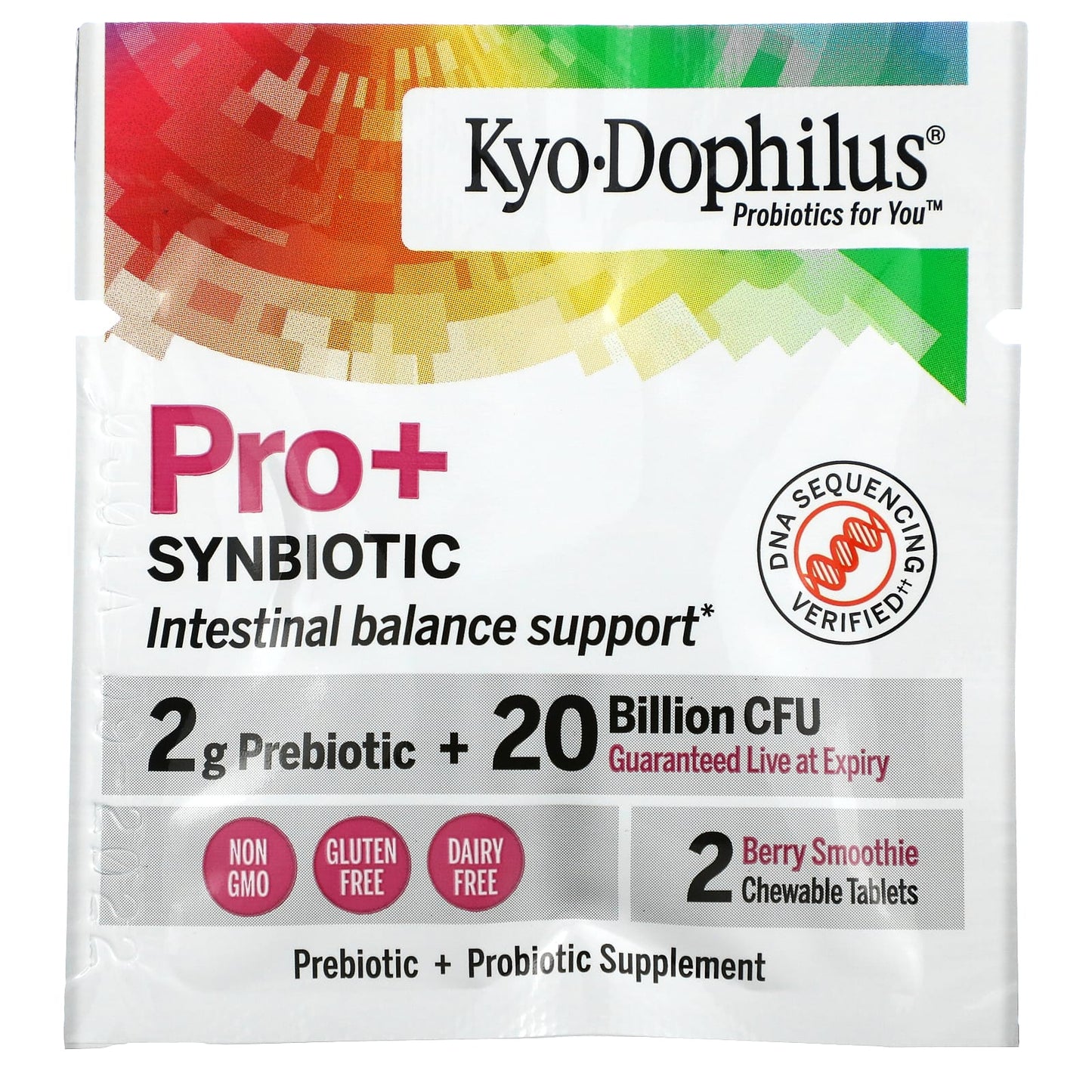 Kyolic, Kyo-Dophilus, Pro+Synbiotic,  Berry Smoothie, 20 Billion CFU, 50 Chewable Tablets