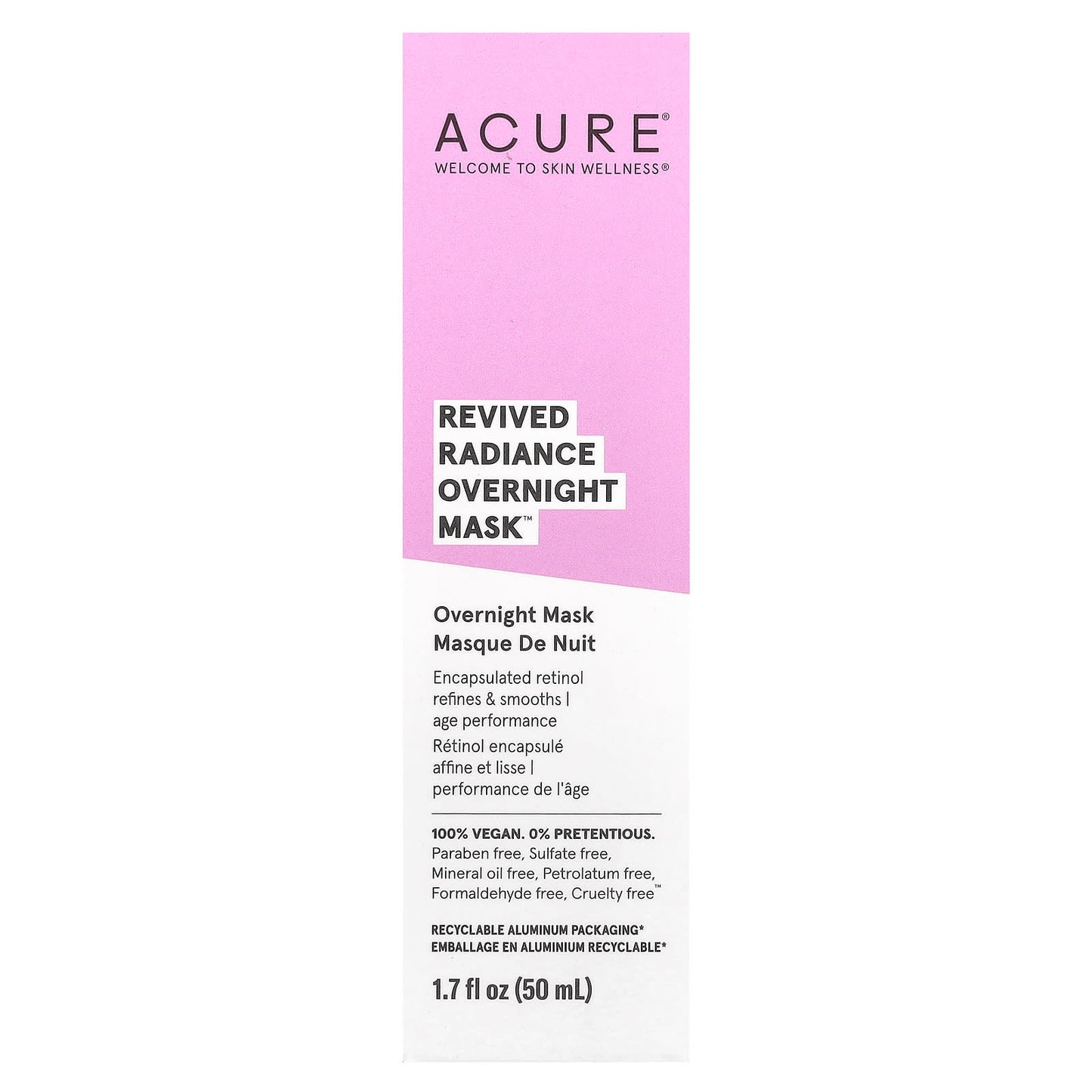 ACURE, Revived Radiance Overnight Beauty Mask, 1.7 fl oz (50 ml)