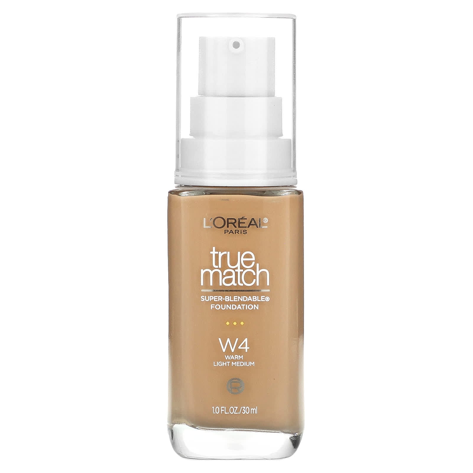 L'Oréal-True Match-Super-Blendable Foundation-W4 Warm Light Medium-1 fl oz (30 ml)