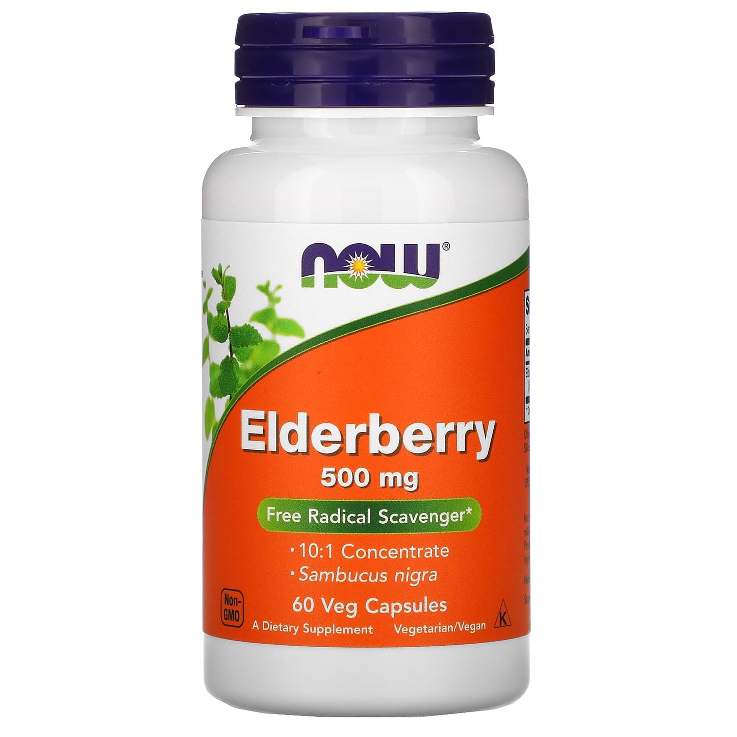 NOW Foods-Elderberry-500 mg-60 Veg Capsules