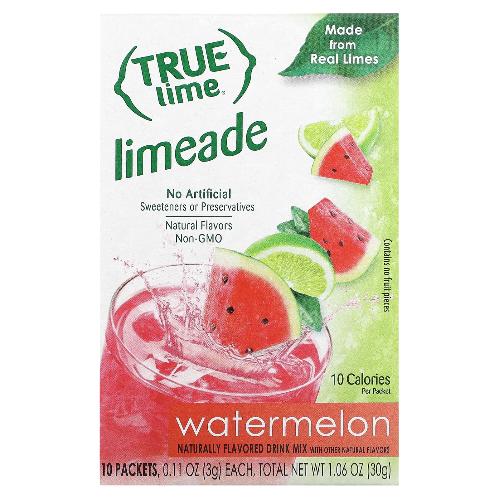 True Citrus-True Lime-Limeade-Watermelon -10 Packets-0.11 oz (3 g) Each