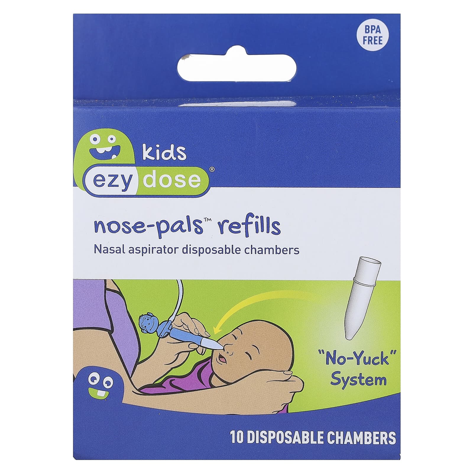 Ezy Dose-Kids-Nose-Pals Refills-10 Disposable Chambers