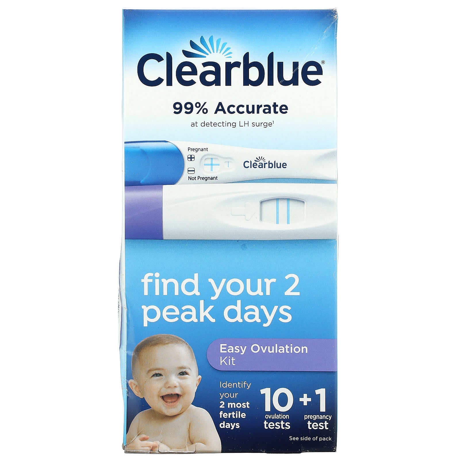 Clearblue-Easy Ovulation Kit-10 Ovulation Tests + 1 Pregnancy Test