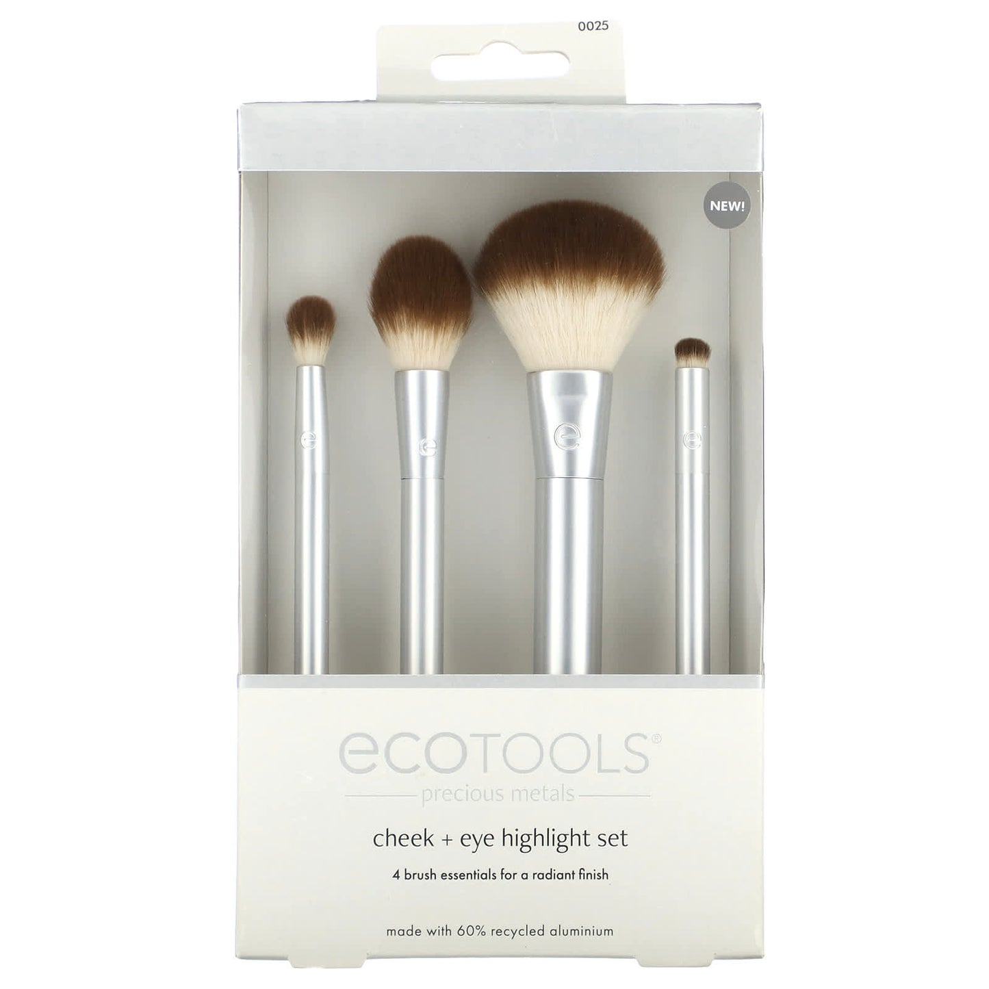 EcoTools, Precious Metals, Cheek + Eye Highlight  Set, 4 Piece Set