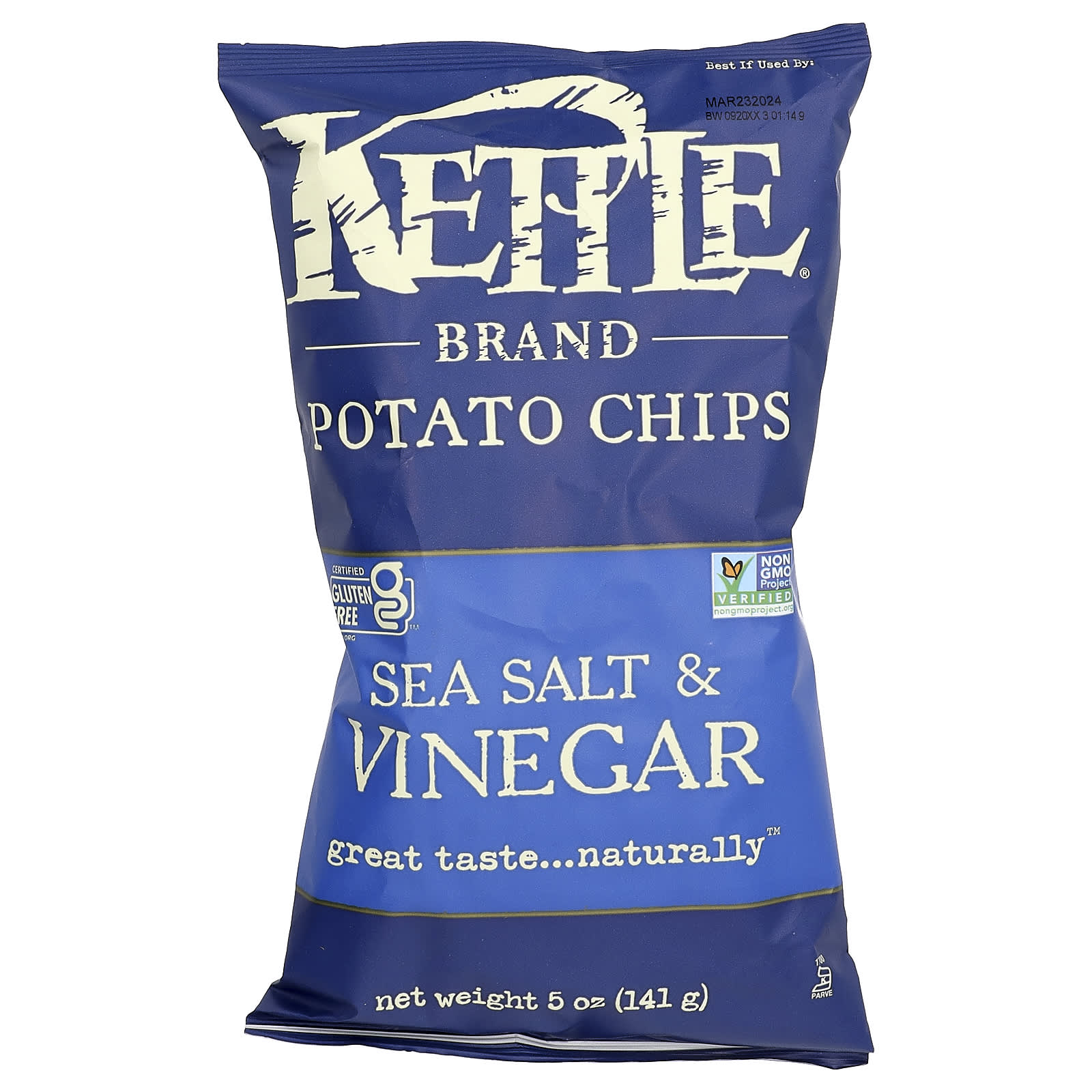 Kettle Foods-Potato Chips-Sea Salt & Vinegar-5 oz (141 g)