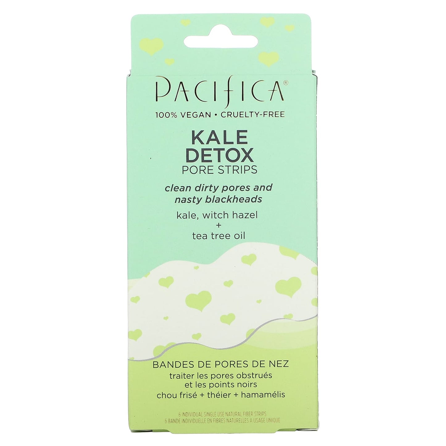 Pacifica-Kale Detox Pore Strips-6 Individual Single Use Natural Fiber Strips