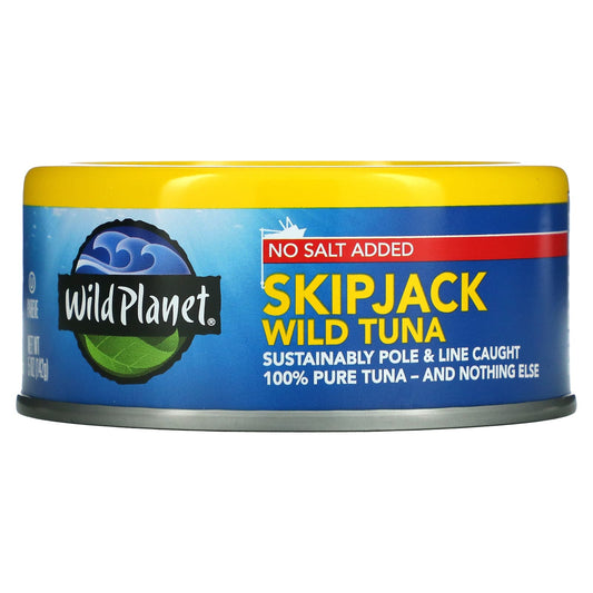 Wild Planet-Skipjack Wild Tuna-No Salt Added-5 oz (142 g)