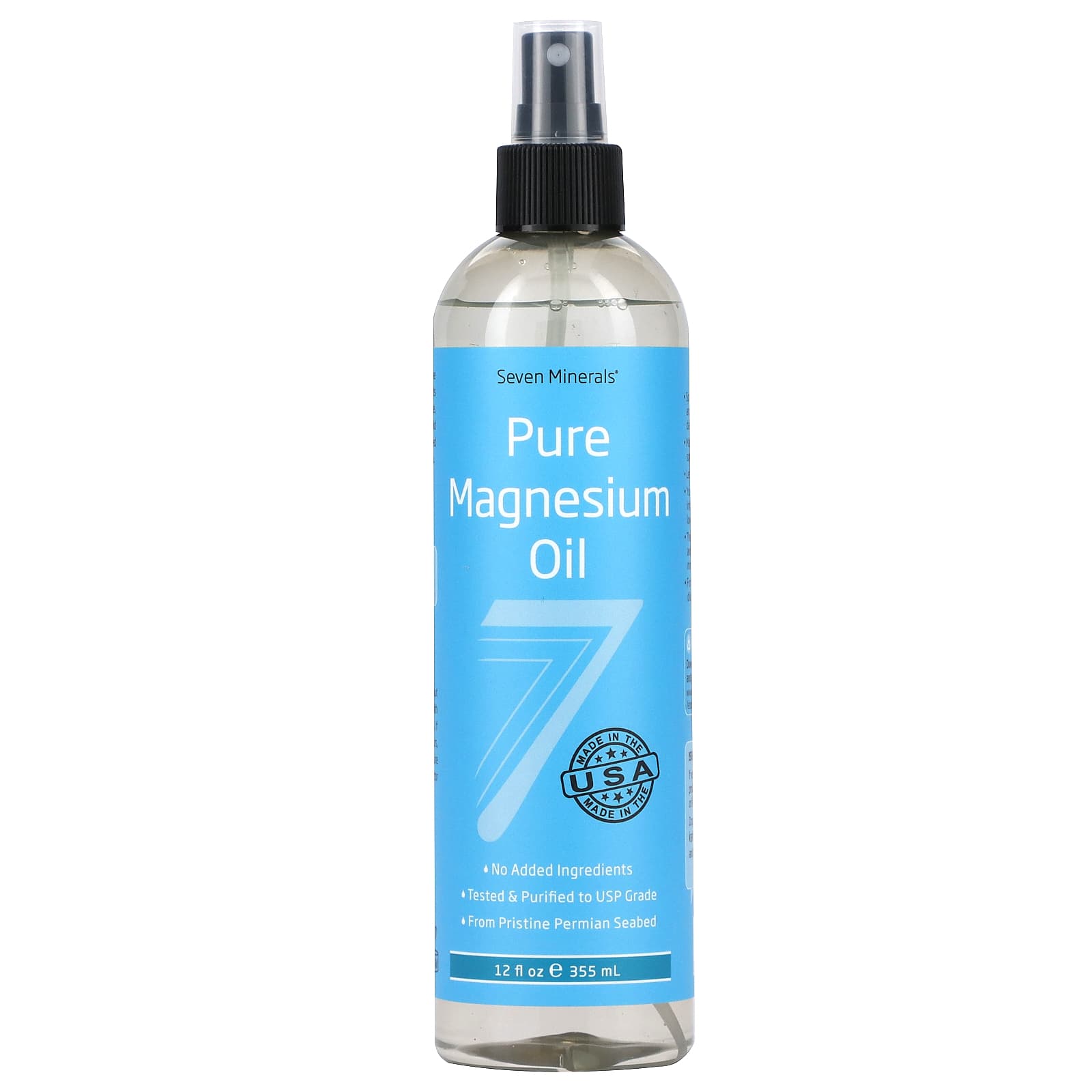 Seven Minerals-Pure Magnesium Oil-12 fl oz (355 ml)