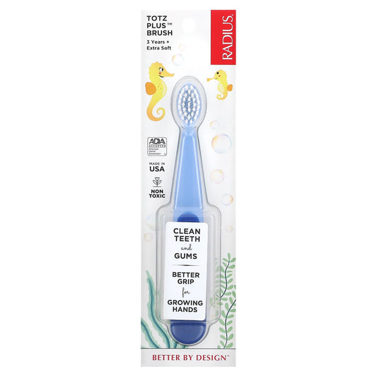 RADIUS-Totz Plus Brush-3 Years +-Extra Soft-Blue-1 Toothbrush