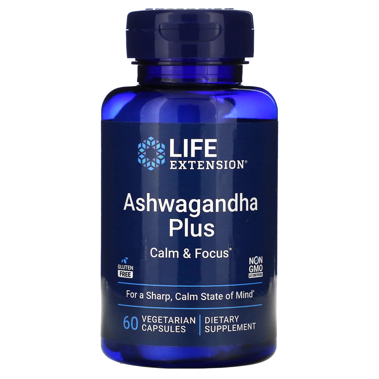 Life Extension-Ashwagandha Plus -60 Vegetarian Capsules