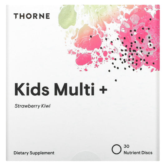 Thorne-Kids Multi+-Ages 4-12-Strawberry Kiwi-30 Nutrient Discs