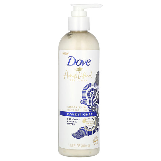 Dove-Amplified Textures-Super Slip Detangling Conditioner-11.5 fl oz (340 ml)