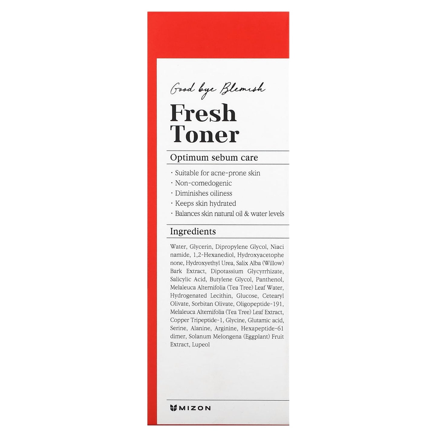 Mizon, Good Bye Blemish, Fresh Toner, 4.05 fl oz (120 ml)