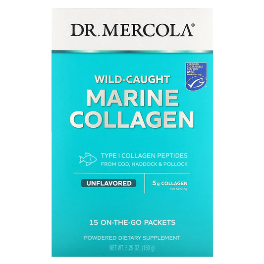 Dr. Mercola-Wild-Caught Marine Collagen-Unflavored-15 Packets