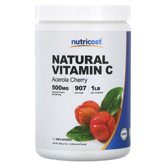 Nutricost-Natural Vitamin C-Unflavored-1 lb (454 g)