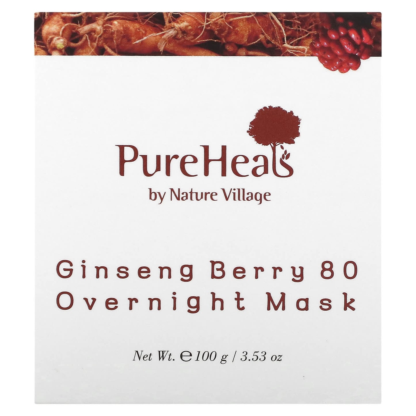 PureHeals, Ginseng Berry 80 Overnight Beauty Mask, 3.53 oz (100 g)