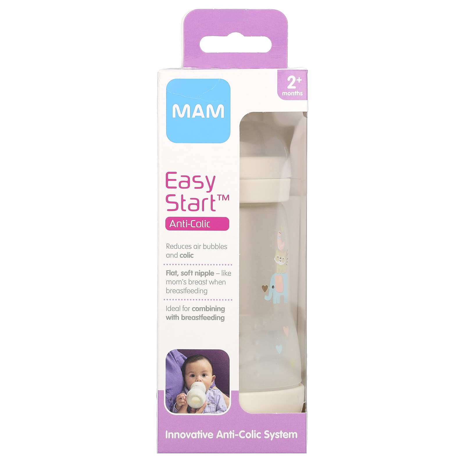 MAM-Easy Start-Anti Colic Bottle-2+ Months-1 Count