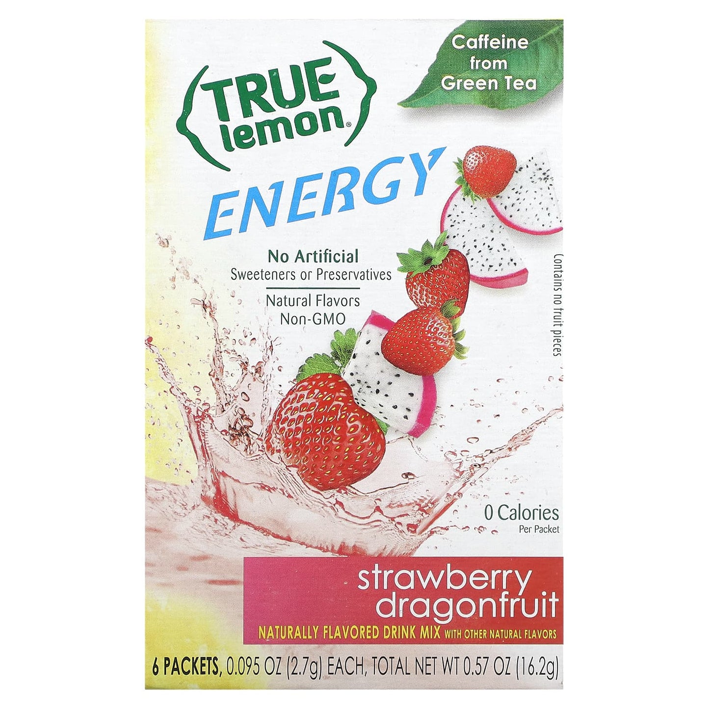 True Citrus-True Lemon-Energy-Strawberry Dragonfruit-6 Packets-0.095 oz (2.7 g) Each