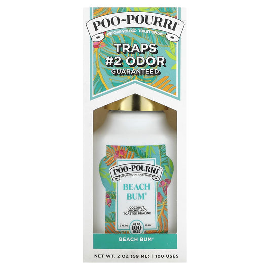 Poo-Pourri-Before-You-Go Toilet Spray-Beach Bum-Coconut-Orchid and Toasted Praline-2 fl oz (59 ml)