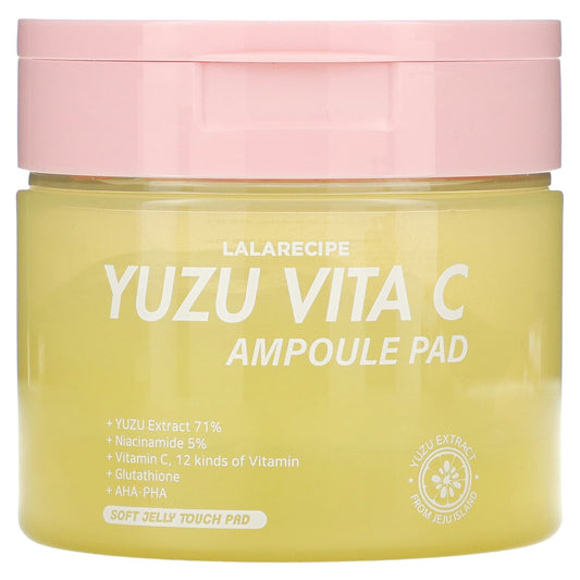 Lalarecipe-Yuzu Vita C Ampoule Pad-Illuminating Beauty Mask-80 Pads-5.07 fl oz (150 ml)