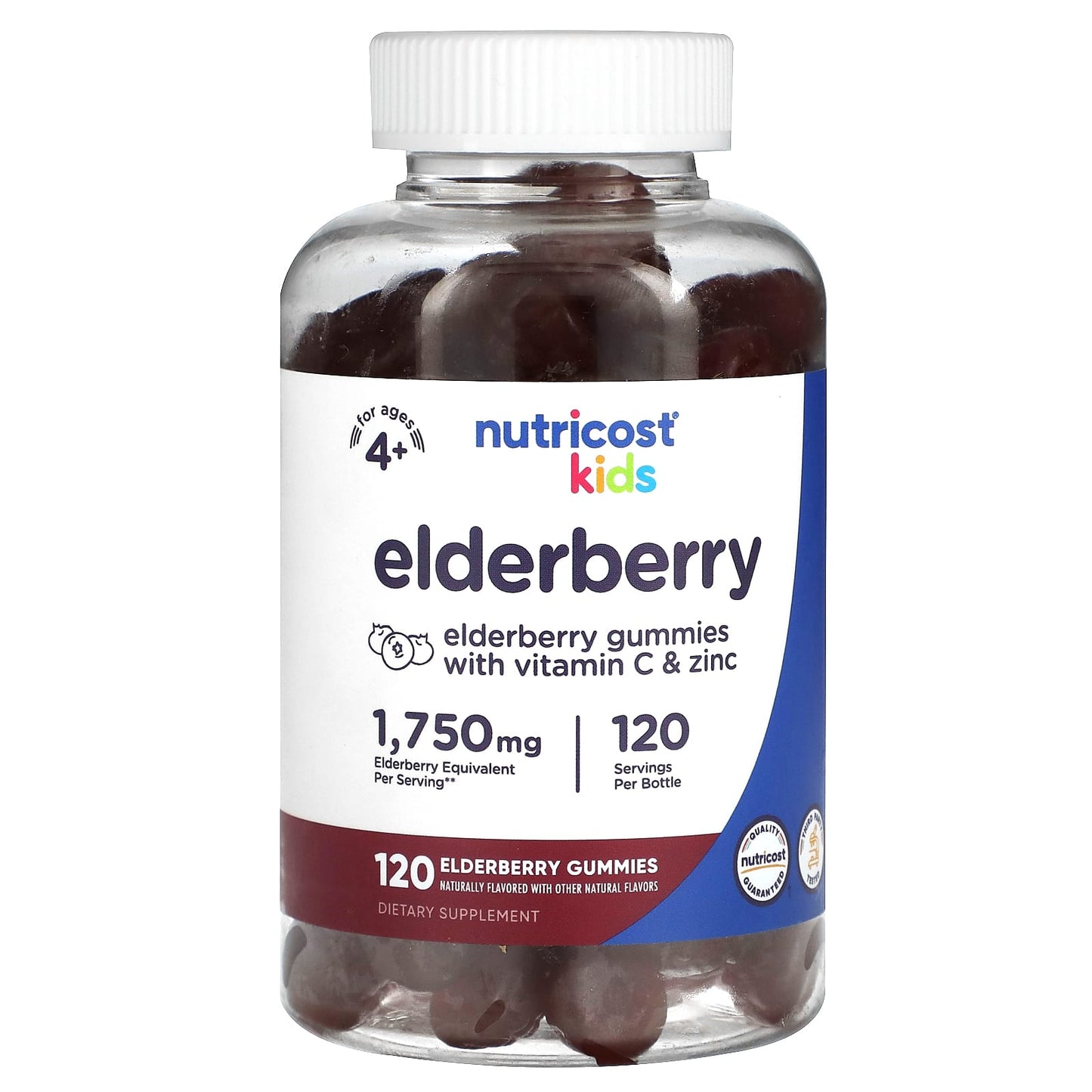 Nutricost-Kids-Elderberry-Ages 4+-1,750 mg-120 Gummies