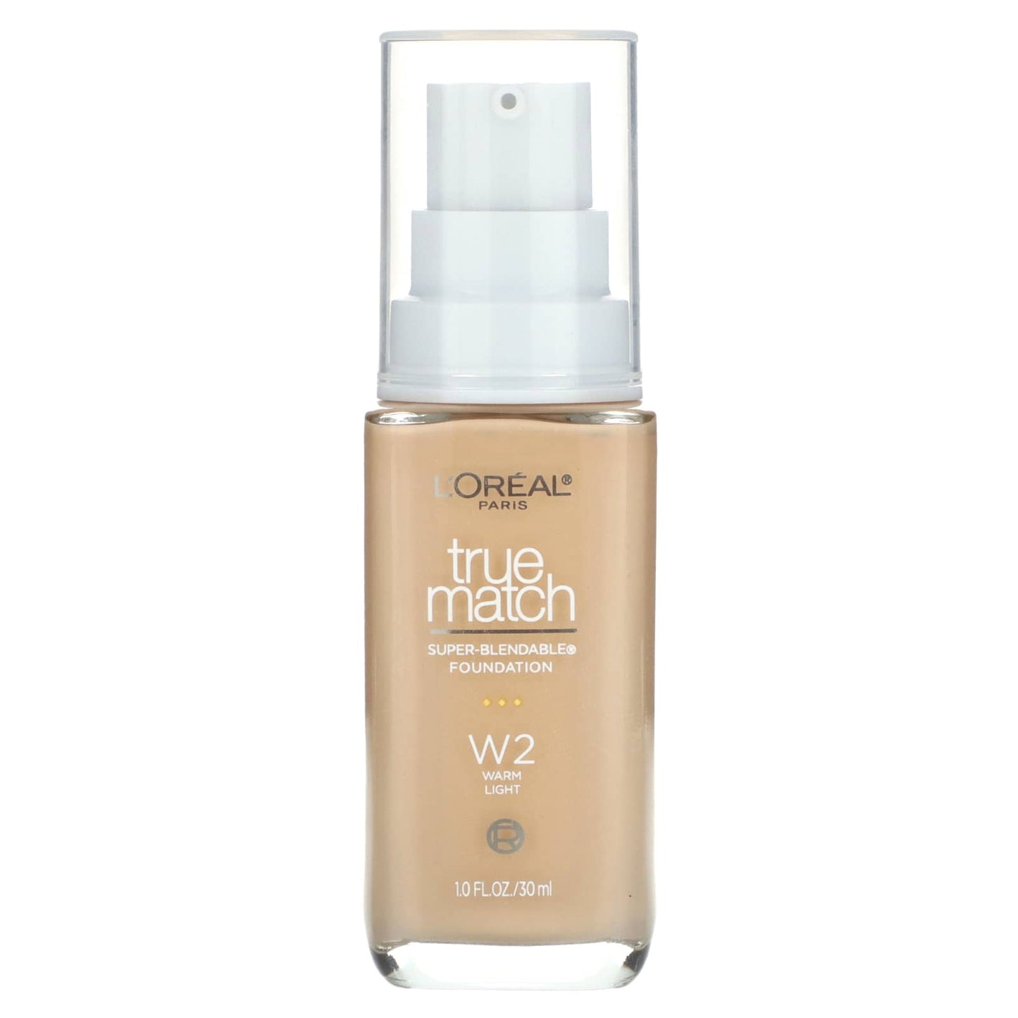 L'Oréal-True Match-Super-Blendable Foundation-W2 Warm Light-1 fl oz (30 ml)