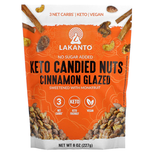 Lakanto-Keto Candied Nuts-Cinnamon Glazed-8 oz (227 g)