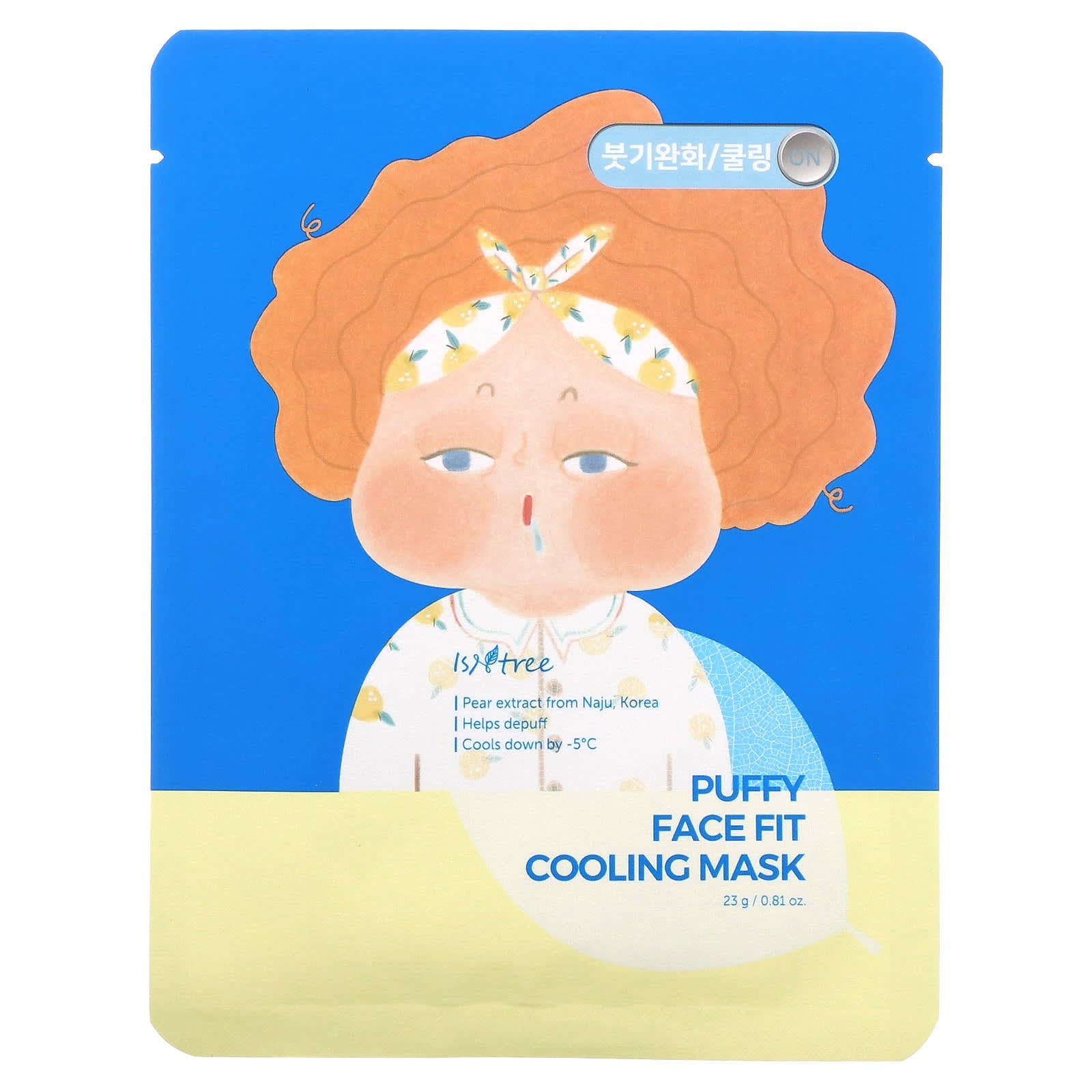 ISNtree-Puffy Face Fit Cooling Beauty Mask-10 Sheet Masks-0.81 oz (23 g) Each