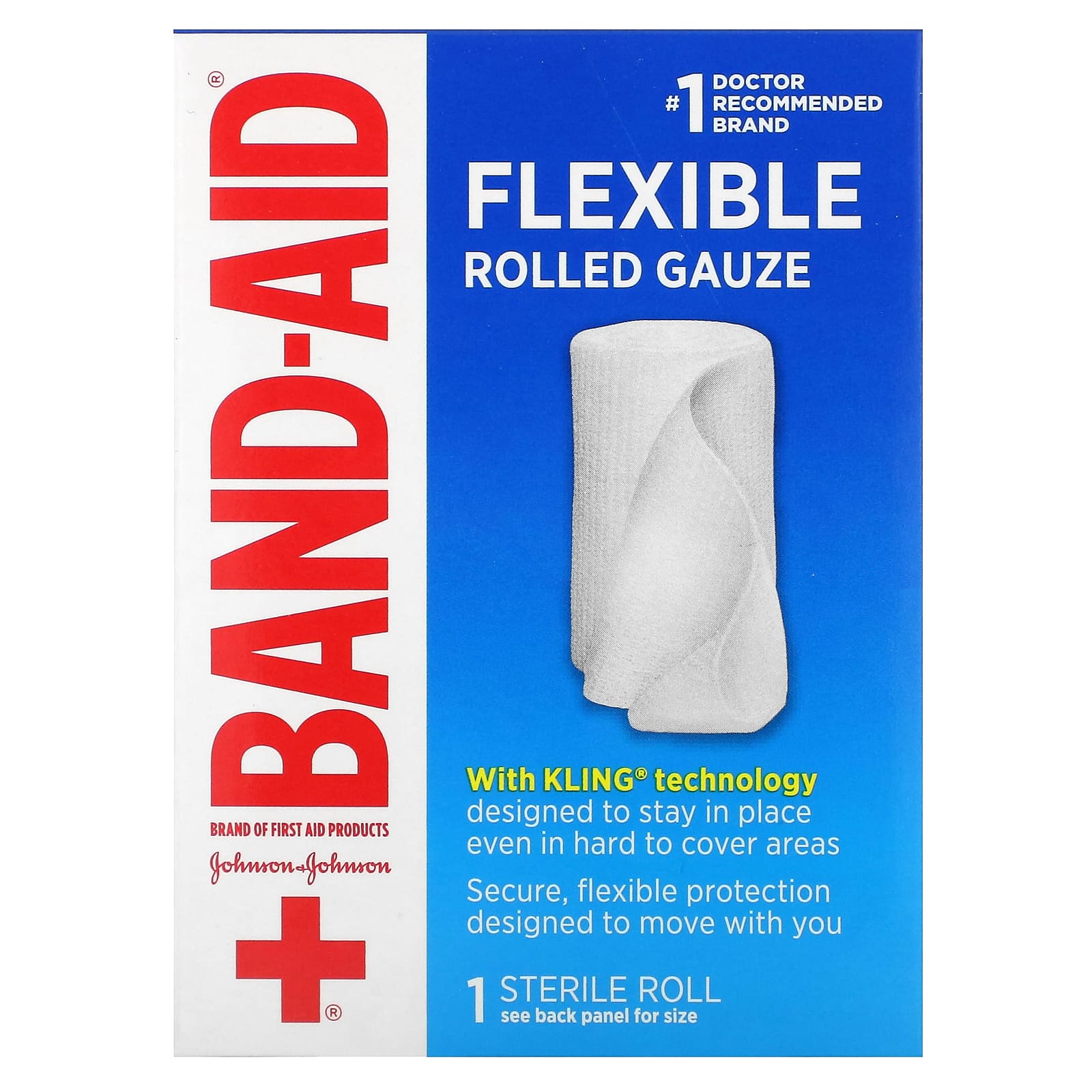 Band Aid-Flexible Rolled Gauze-1 Sterile Roll