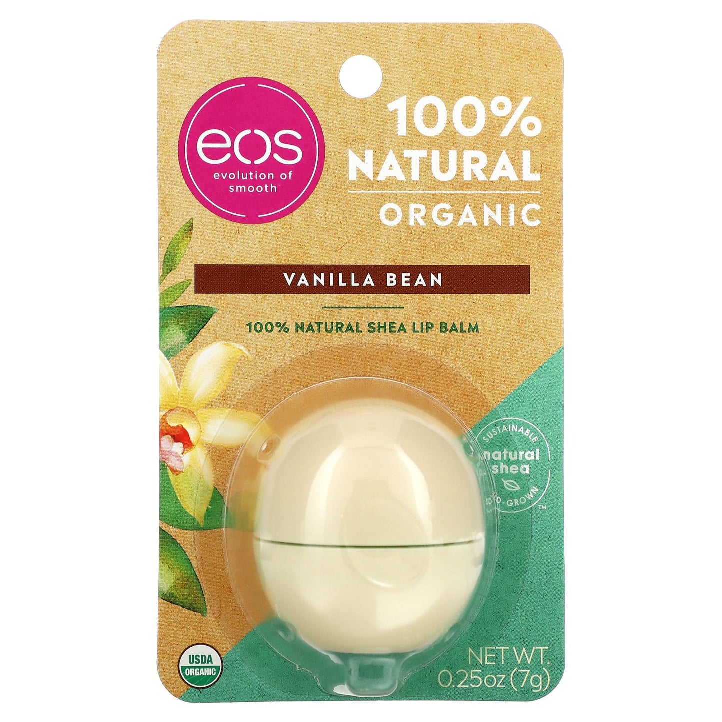 EOS, 100% Natural Shea Lip Balm, Vanilla Bean, 0.25 oz (7 g)