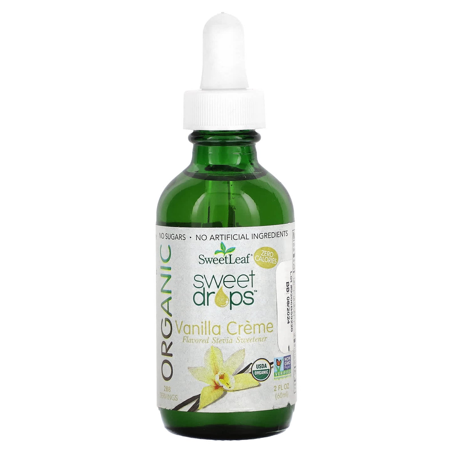 Wisdom Natural-SweetLeaf-Organic Sweet Drops-Vanilla Creme-2 fl oz (60 ml)